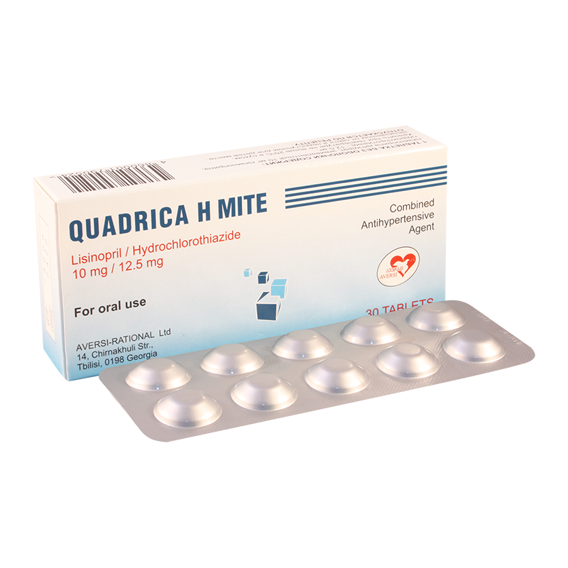 Quadrica H Mite 10 mg/12.5 mg №30 tab.