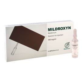 Милдроксин 100 мг/мл 5 мл раствор  для инъекций №10 амп.