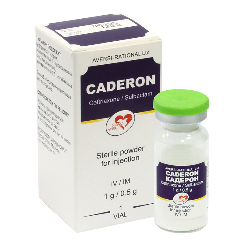 Caderon 1g/0.5g  sterile powder for injection №1 vial.